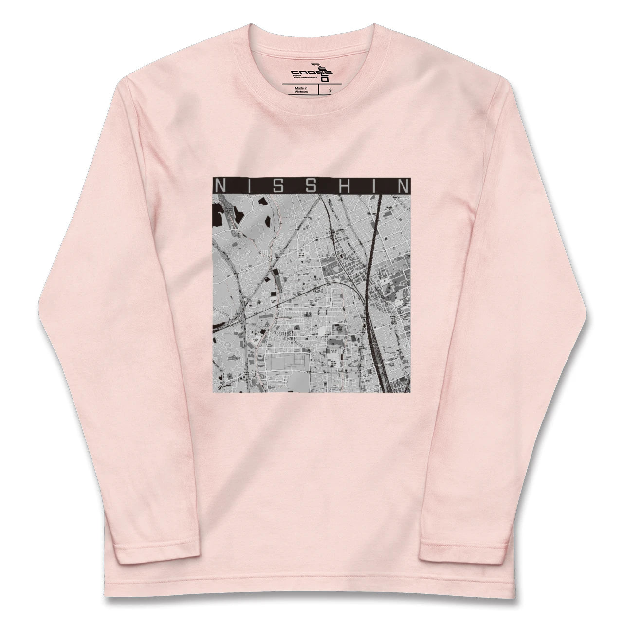 【日進（埼玉県）】地図柄ロングスリーブTシャツ