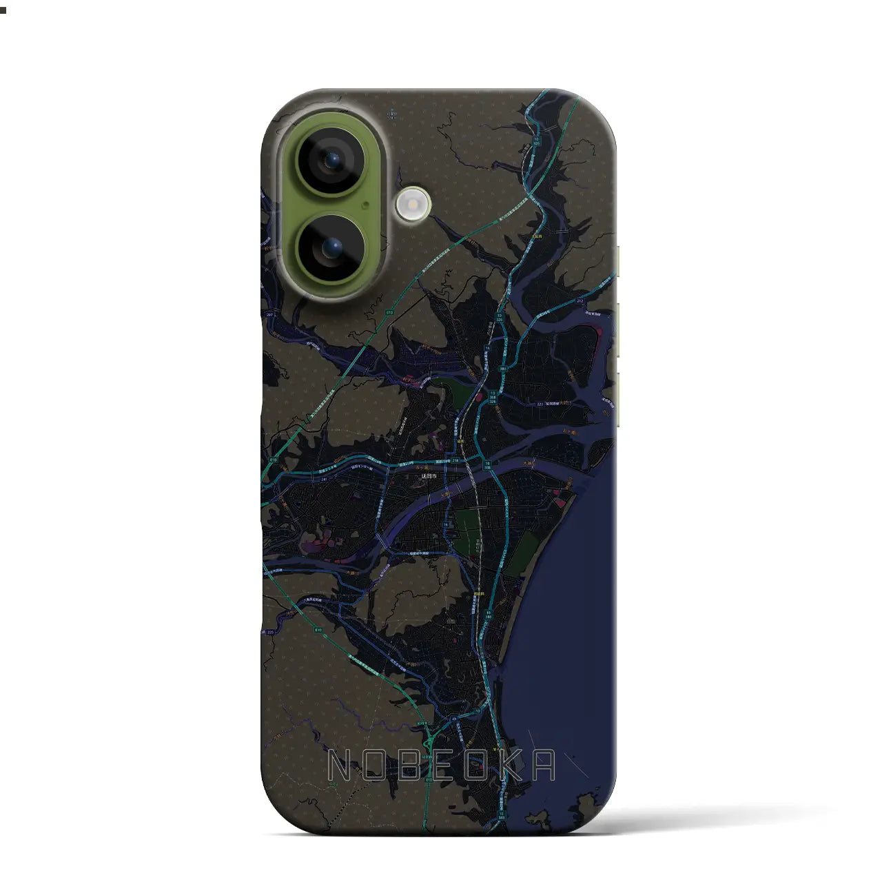 【延岡（宮崎県）】地図柄iPhoneケース（バックカバータイプ）