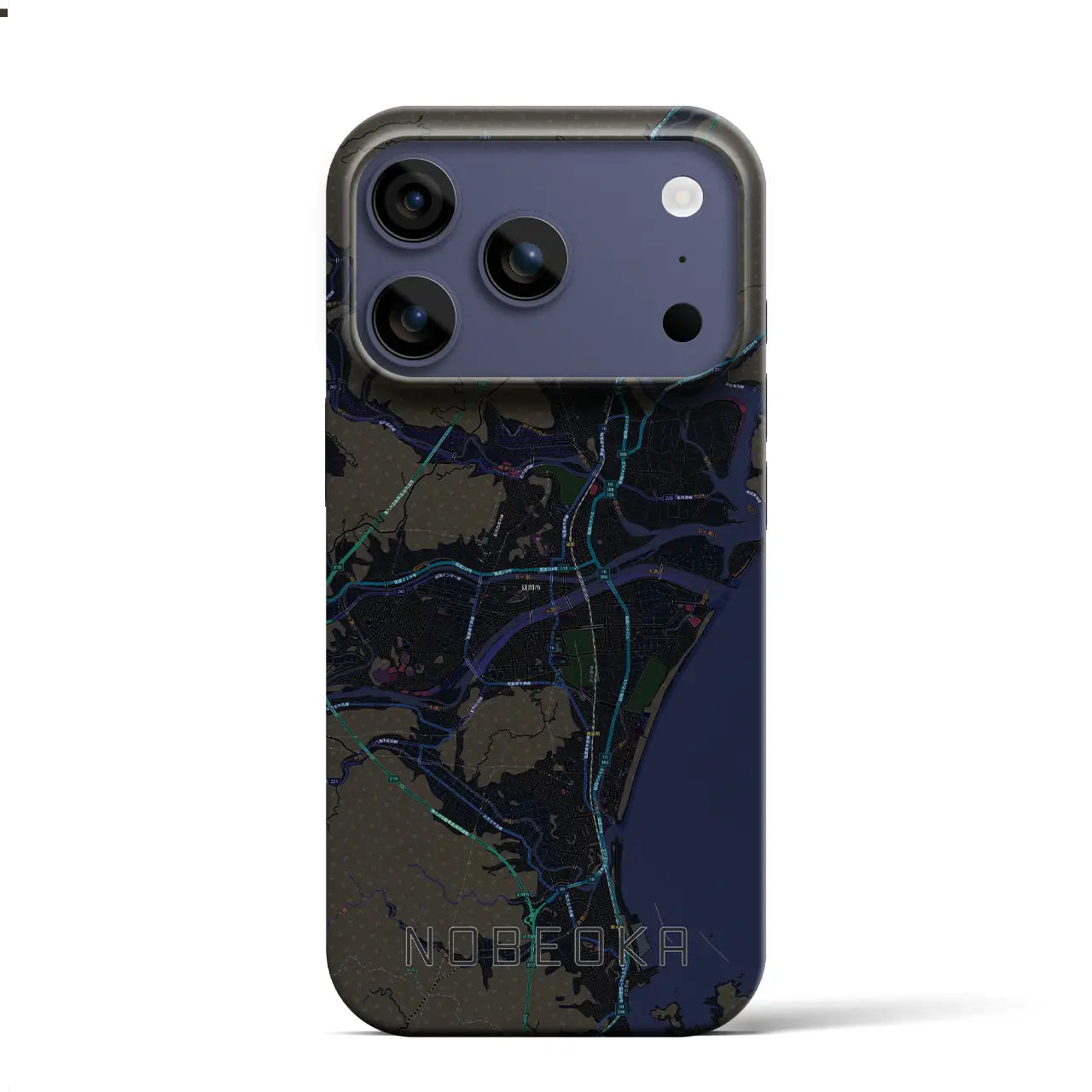 【延岡（宮崎県）】地図柄iPhoneケース（バックカバータイプ）