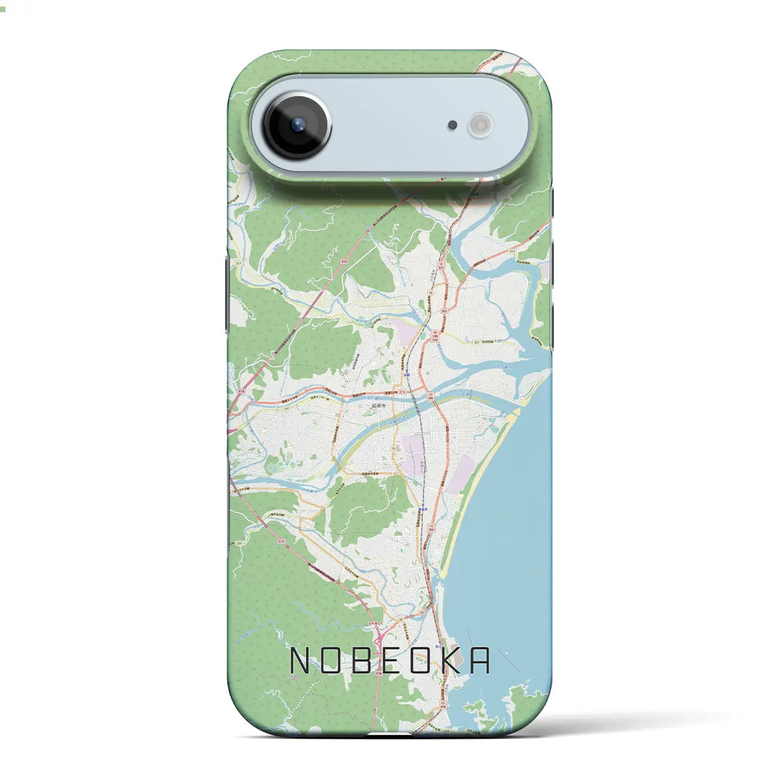 【延岡（宮崎県）】地図柄iPhoneケース（バックカバータイプ）ナチュラル・iPhone 17 Pro Max 用