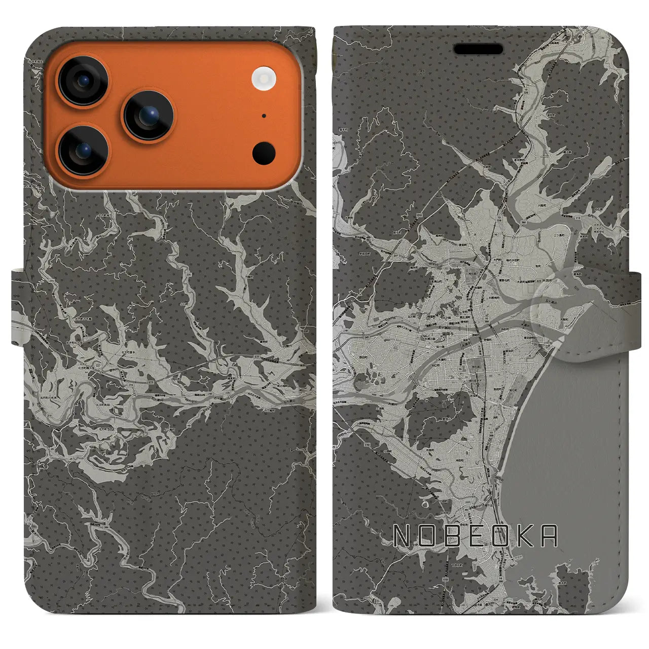 【延岡（宮崎県）】地図柄iPhoneケース（手帳タイプ）