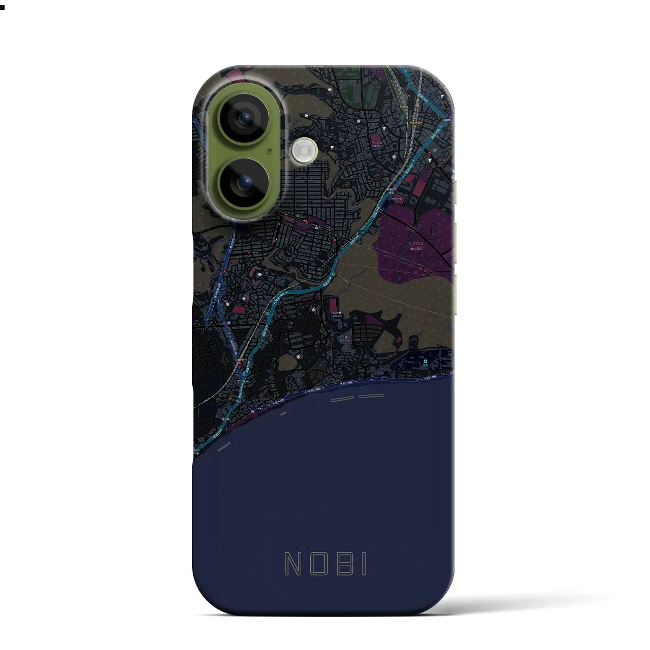 【野比（神奈川県）】地図柄iPhoneケース（バックカバータイプ）