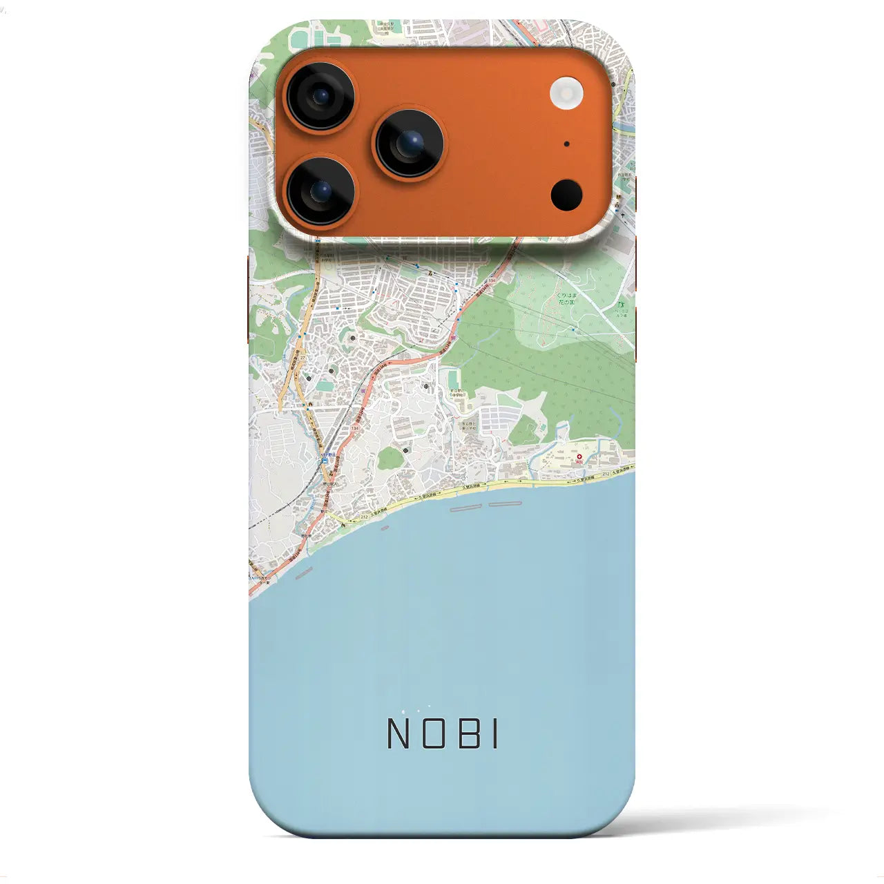【野比（神奈川県）】地図柄iPhoneケース（バックカバータイプ）