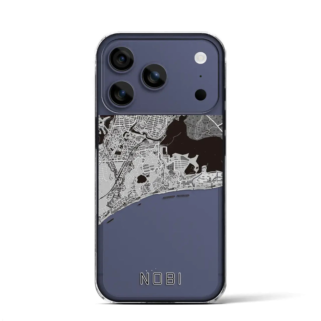 【野比(神奈川県)】地図柄iPhoneケース(クリアタイプ)モノトーン・iPhone 17 Pro Max 用