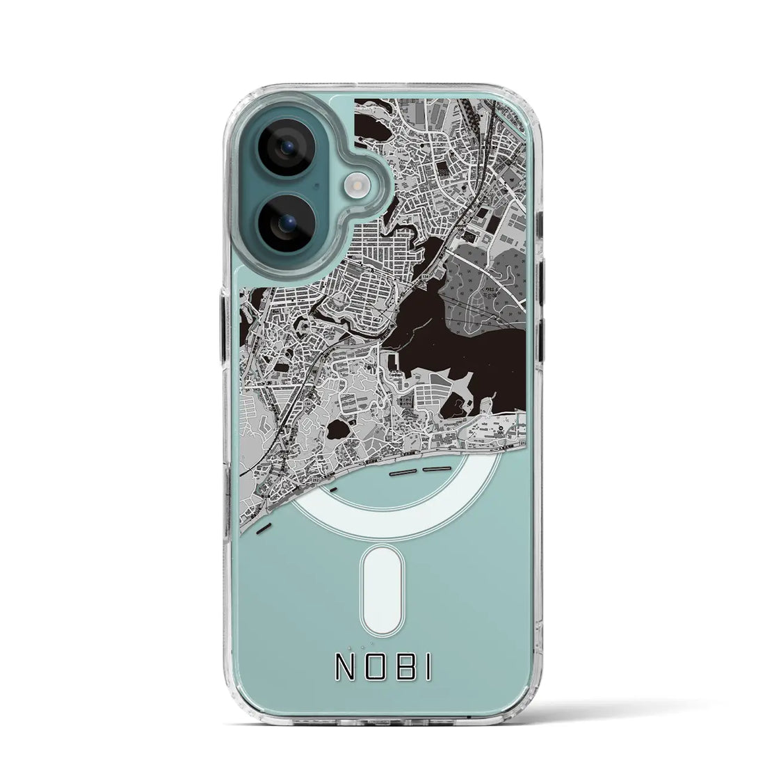 【野比(神奈川県)】地図柄iPhoneケース(MagSafeタイプ)モノトーン・iPhone 16 Pro 用