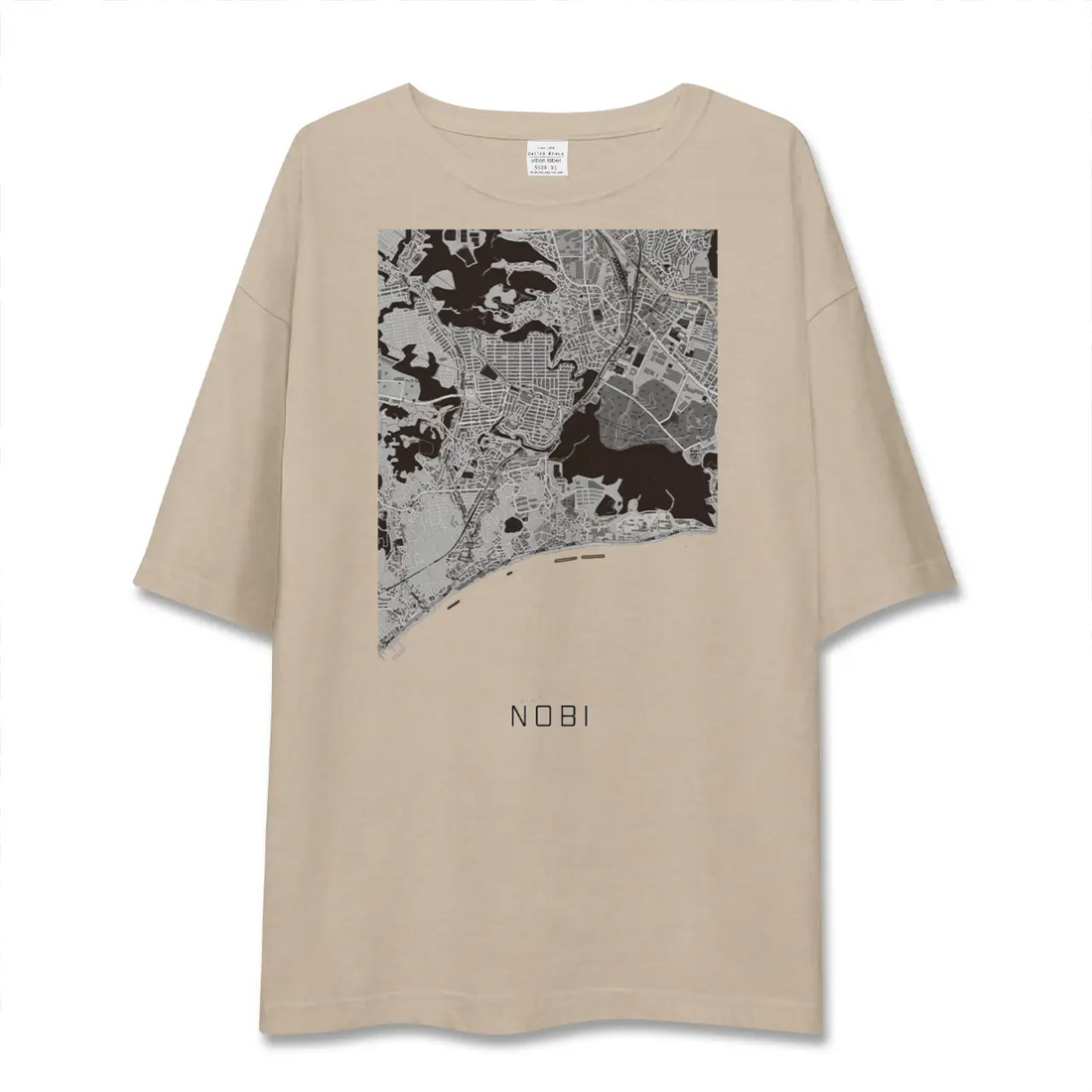 【野比（神奈川県）】地図柄ビッグシルエットTシャツ