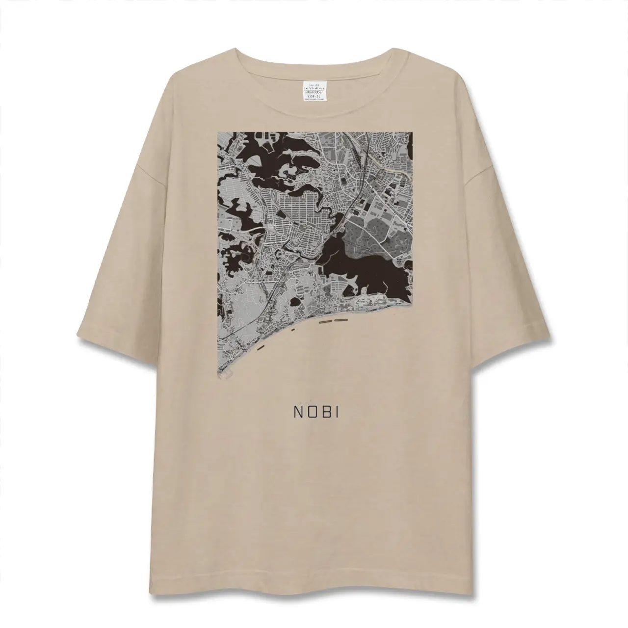 【野比（神奈川県）】地図柄ビッグシルエットTシャツ