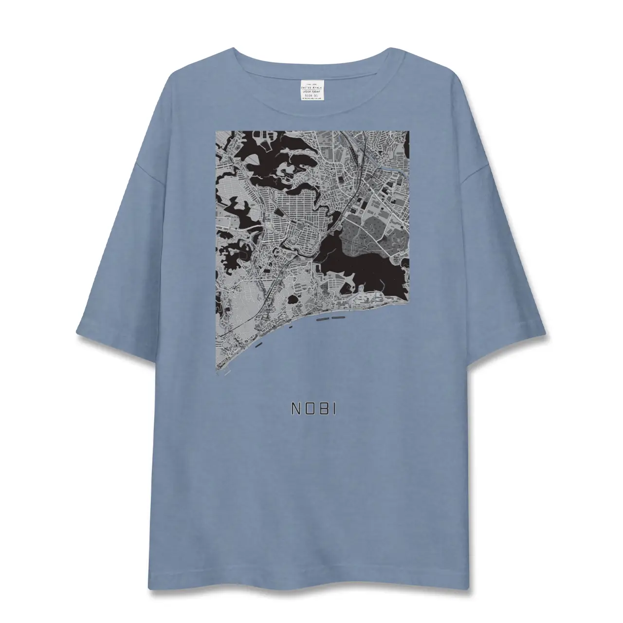 【野比（神奈川県）】地図柄ビッグシルエットTシャツ
