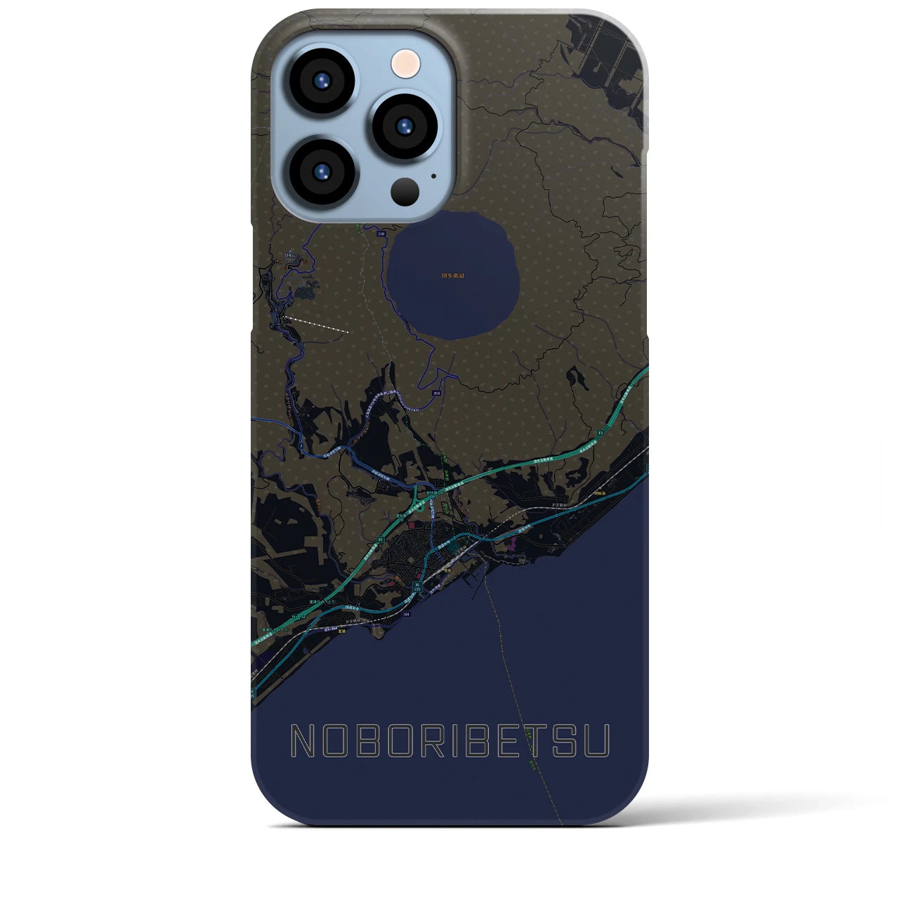 【登別（北海道）】地図柄iPhoneケース（バックカバータイプ）