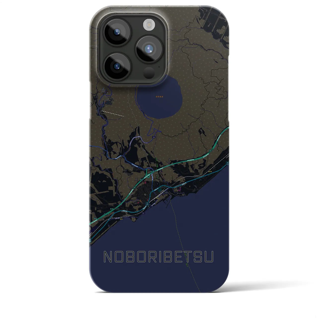 【登別（北海道）】地図柄iPhoneケース（バックカバータイプ）