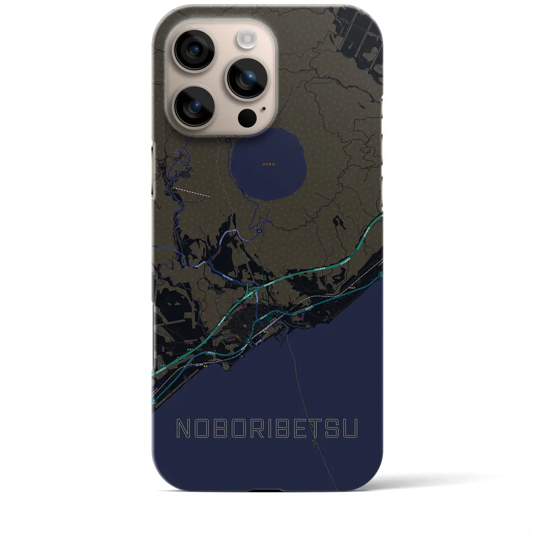 【登別（北海道）】地図柄iPhoneケース（バックカバータイプ）