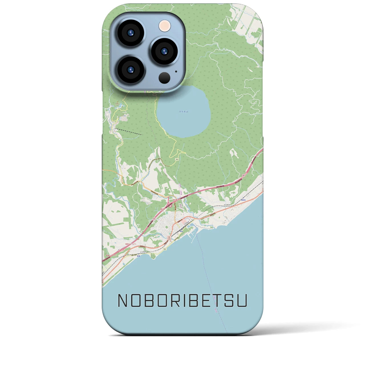 【登別（北海道）】地図柄iPhoneケース（バックカバータイプ）