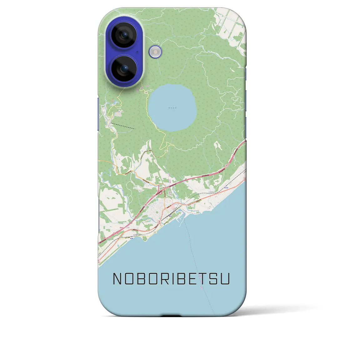 【登別（北海道）】地図柄iPhoneケース（バックカバータイプ）ナチュラル・iPhone 16 Pro Max 用