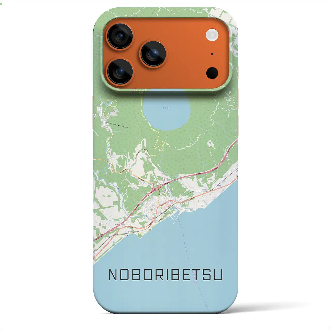 【登別（北海道）】地図柄iPhoneケース（バックカバータイプ）