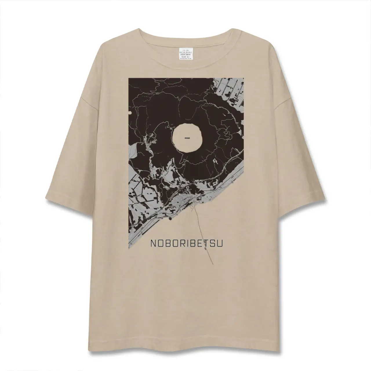 【登別（北海道）】地図柄ビッグシルエットTシャツ