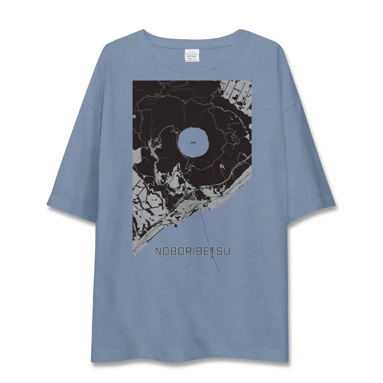 【登別（北海道）】地図柄ビッグシルエットTシャツ