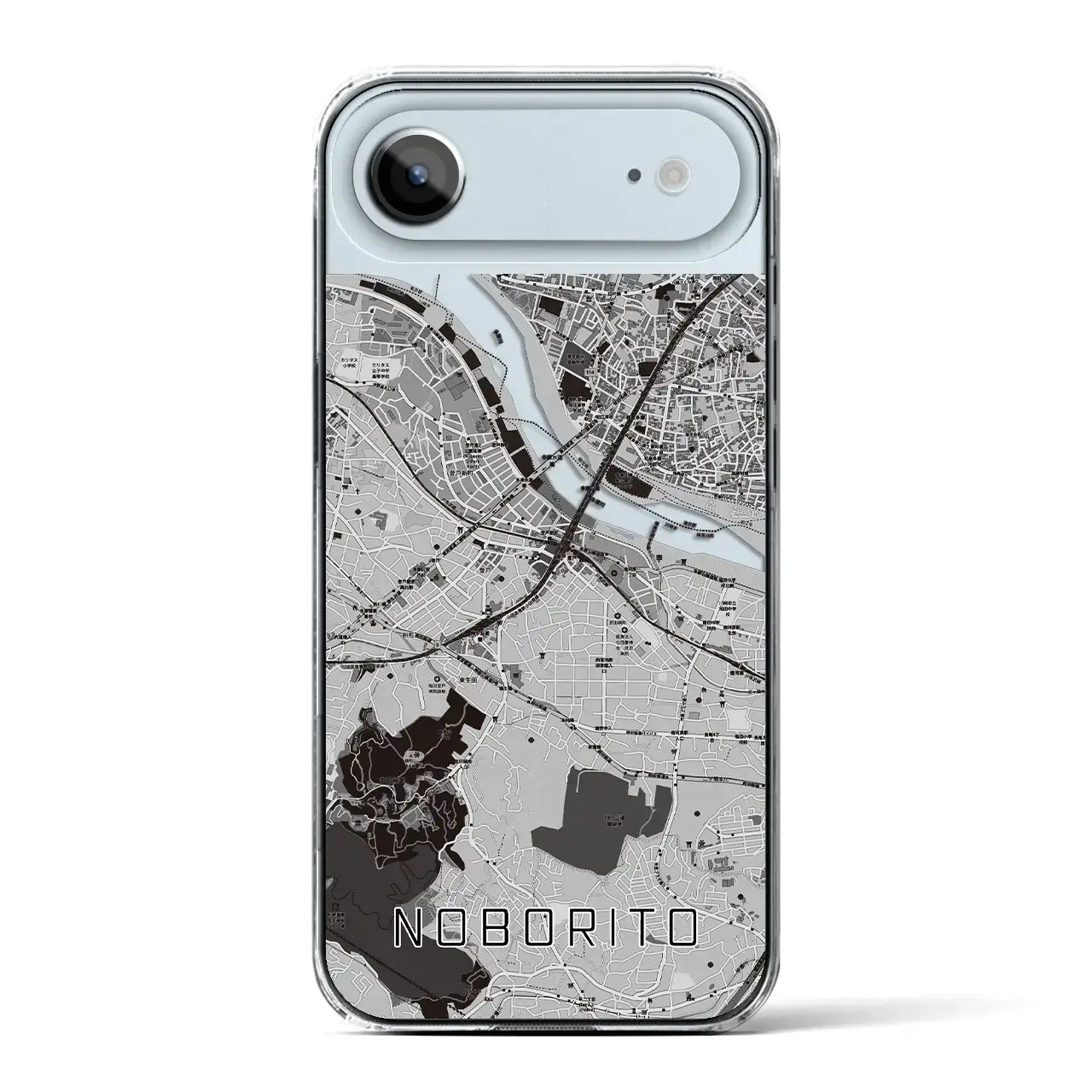 【登戸（神奈川県）】地図柄iPhoneケース（クリアタイプ）