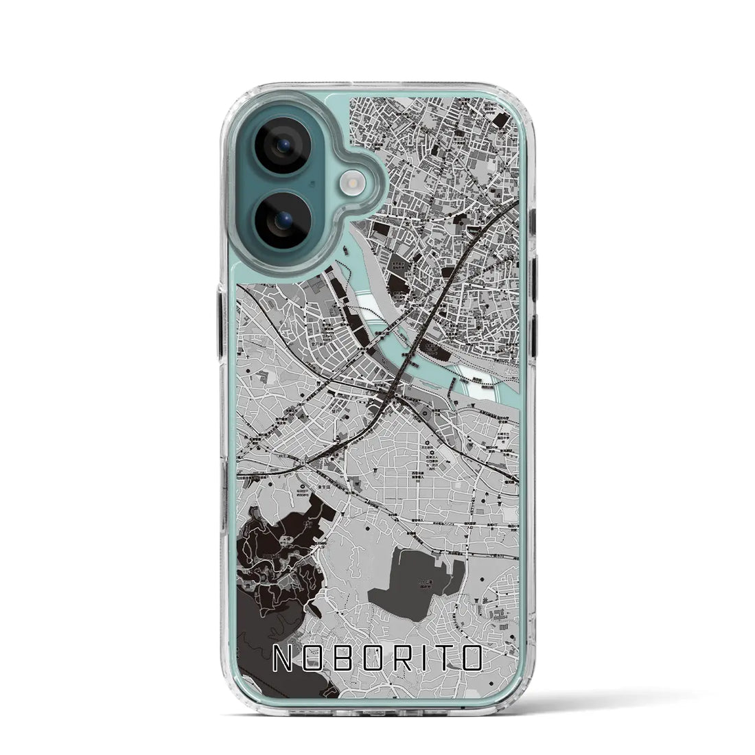 【登戸（神奈川県）】地図柄iPhoneケース（MagSafeタイプ）モノトーン・iPhone 16 Pro 用