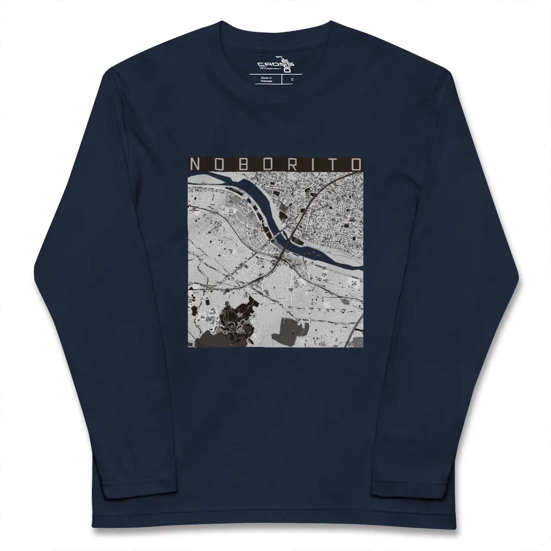 【登戸（神奈川県）】地図柄ロングスリーブTシャツ