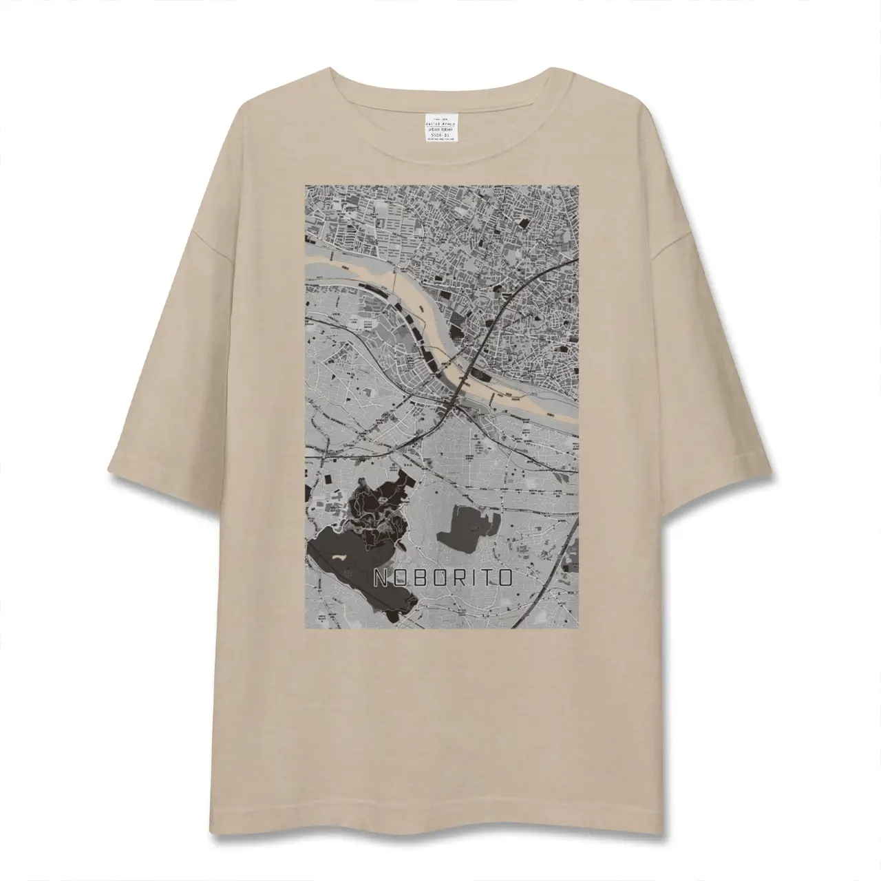 【登戸（神奈川県）】地図柄ビッグシルエットTシャツ