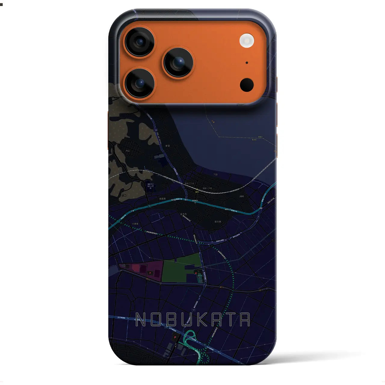 【延方（茨城県）】地図柄iPhoneケース（バックカバータイプ）