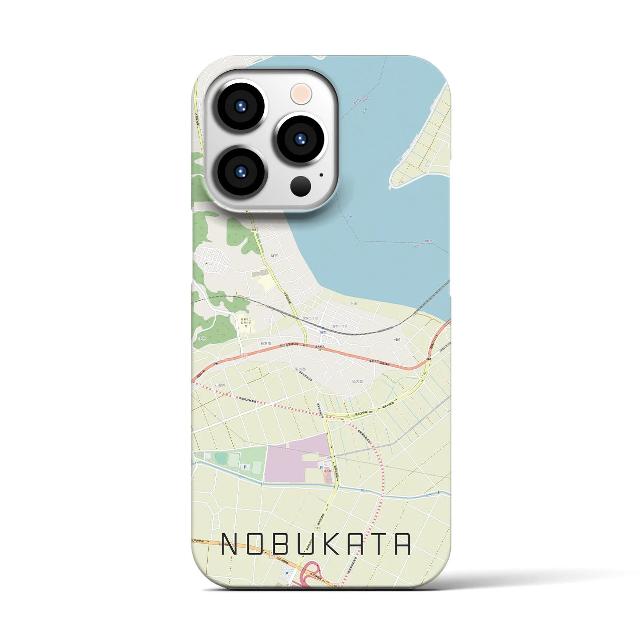 【延方（茨城県）】地図柄iPhoneケース（バックカバータイプ）