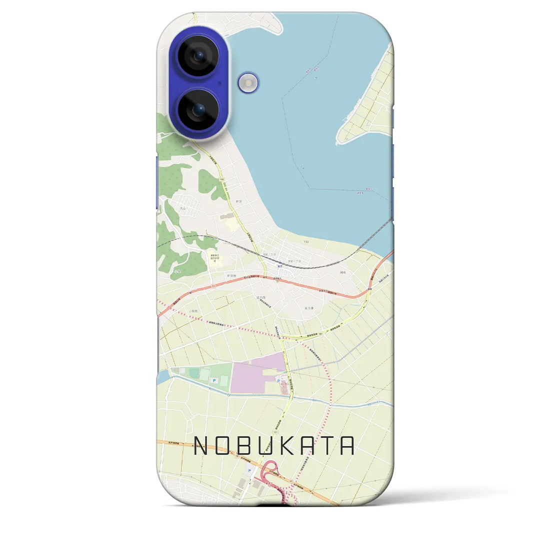 【延方(茨城県)】地図柄iPhoneケース(バックカバータイプ)ナチュラル・iPhone 16 Pro Max 用