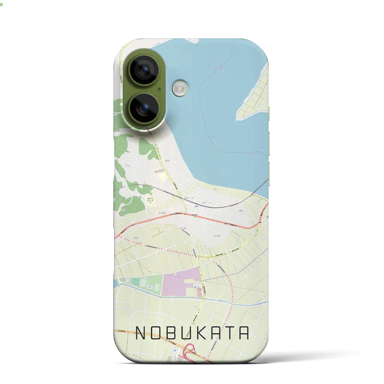 【延方（茨城県）】地図柄iPhoneケース（バックカバータイプ）ナチュラル・iPhone 17 Pro Max 用