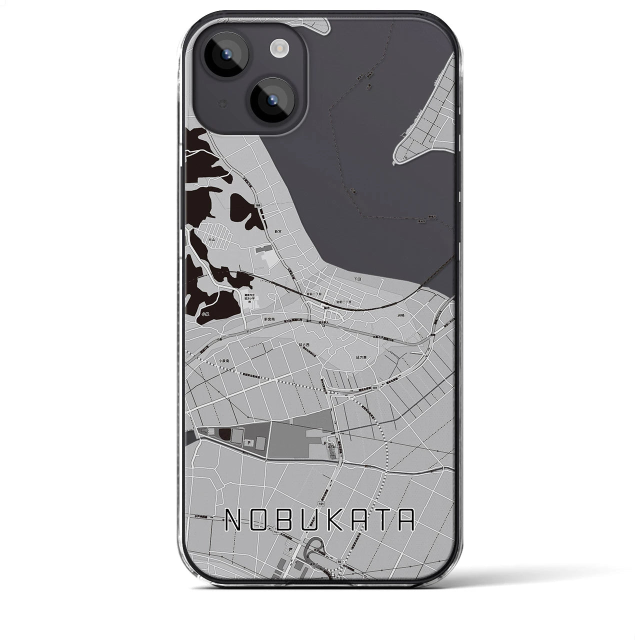 【延方（茨城県）】地図柄iPhoneケース（クリアタイプ）