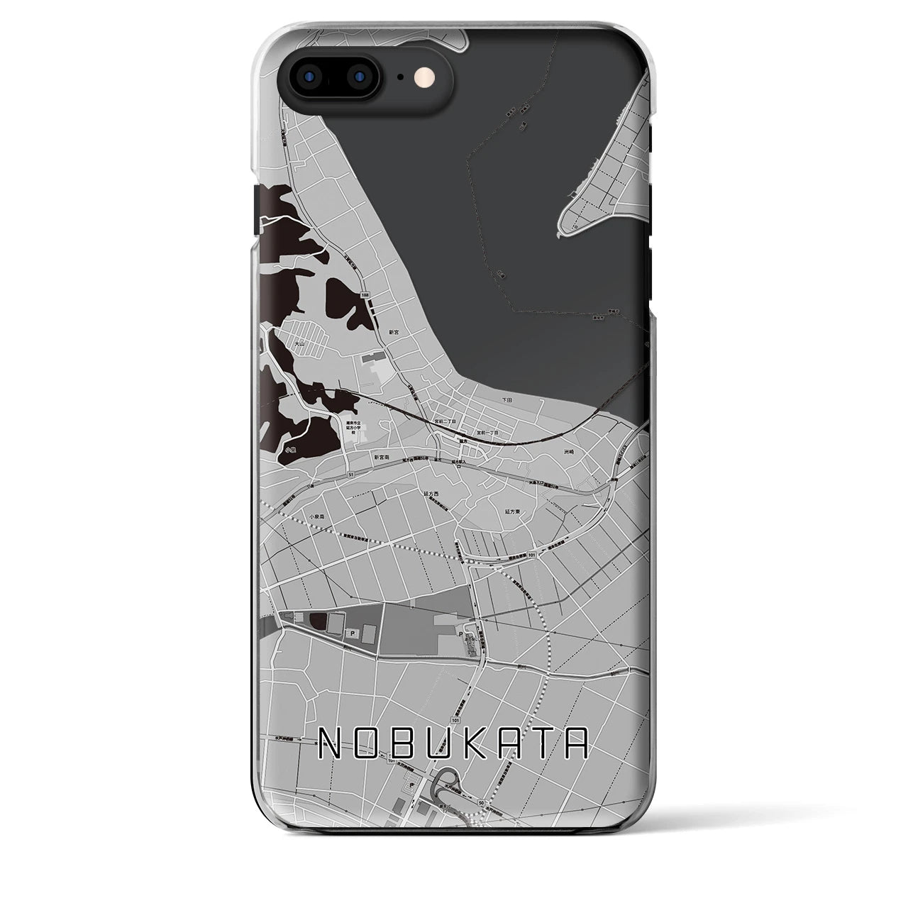 【延方（茨城県）】地図柄iPhoneケース（クリアタイプ）