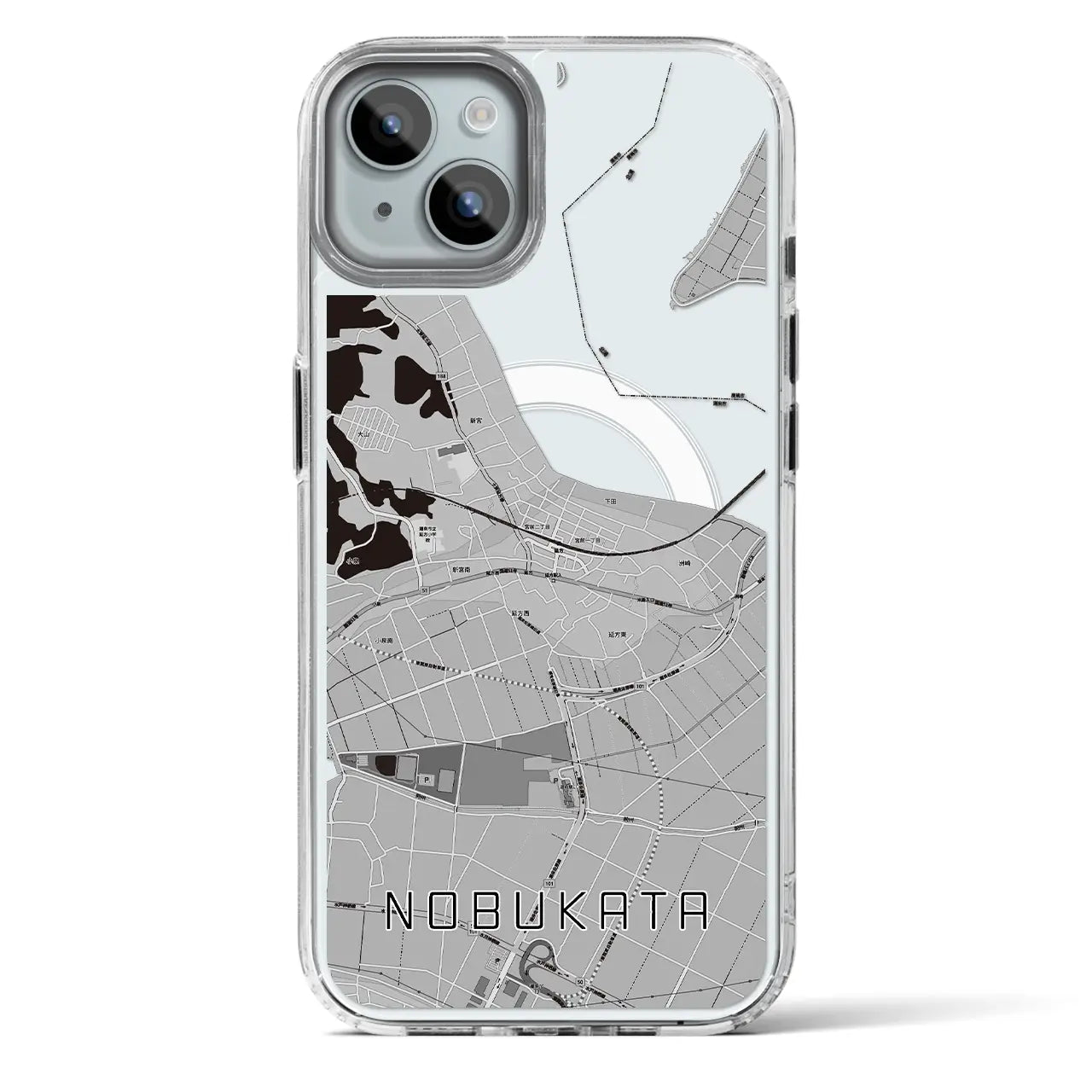 【延方（茨城県）】地図柄iPhoneケース（MagSafeタイプ）