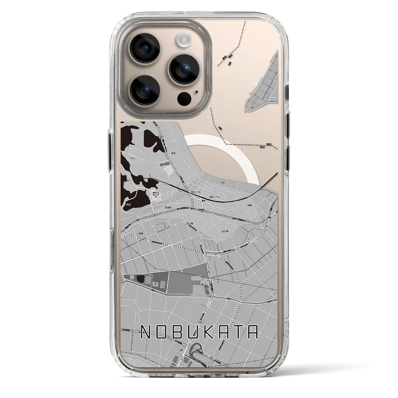 【延方（茨城県）】地図柄iPhoneケース（MagSafeタイプ）