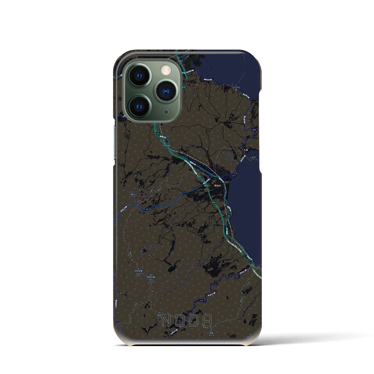 【野田（岩手県）】地図柄iPhoneケース（バックカバータイプ）