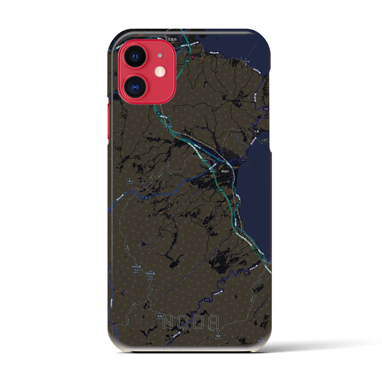 【野田（岩手県）】地図柄iPhoneケース（バックカバータイプ）