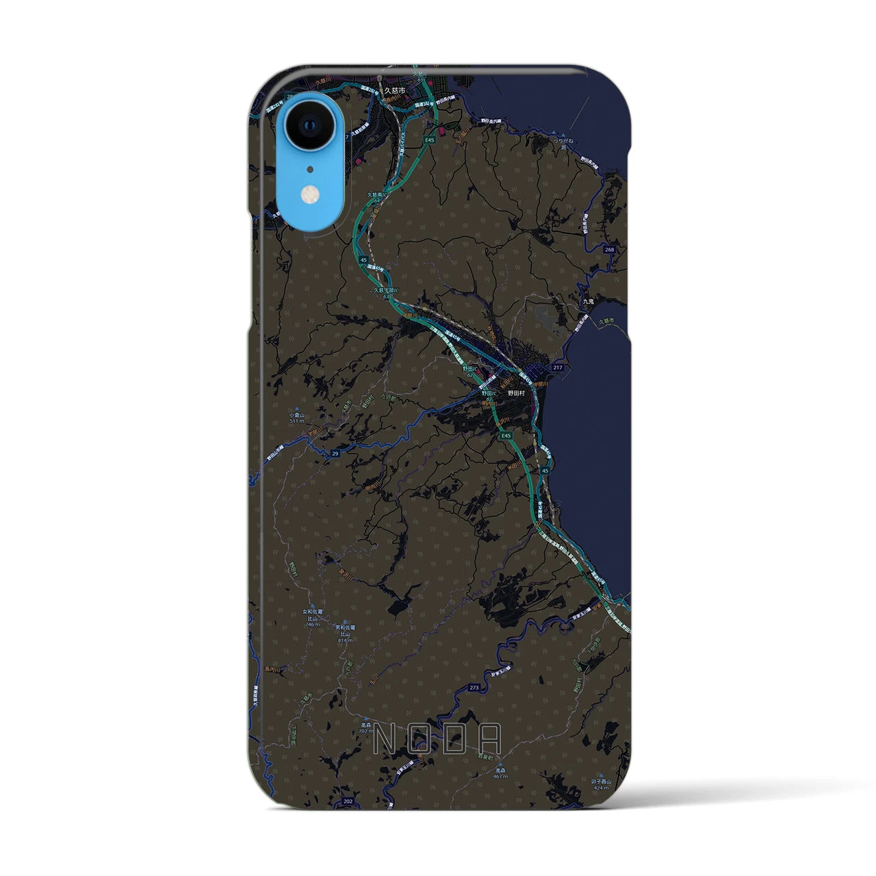 【野田（岩手県）】地図柄iPhoneケース（バックカバータイプ）