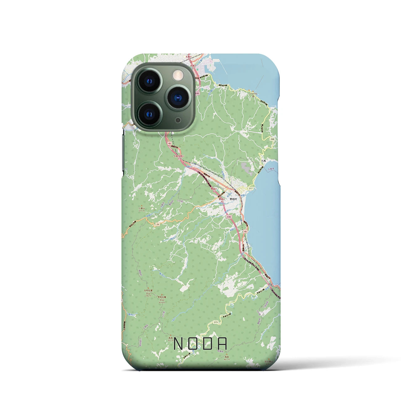 【野田（岩手県）】地図柄iPhoneケース（バックカバータイプ）