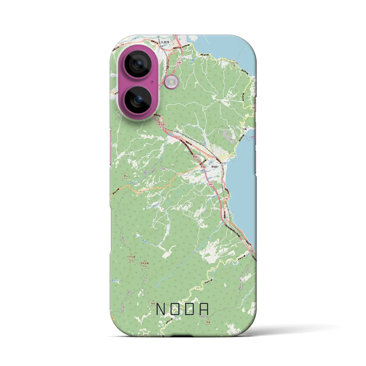 【野田（岩手県）】地図柄iPhoneケース（バックカバータイプ）