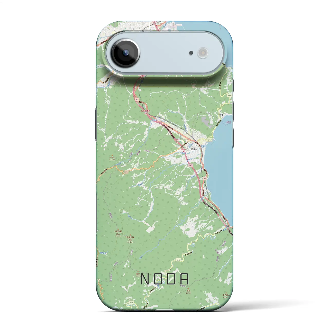 【野田（岩手県）】地図柄iPhoneケース（バックカバータイプ）