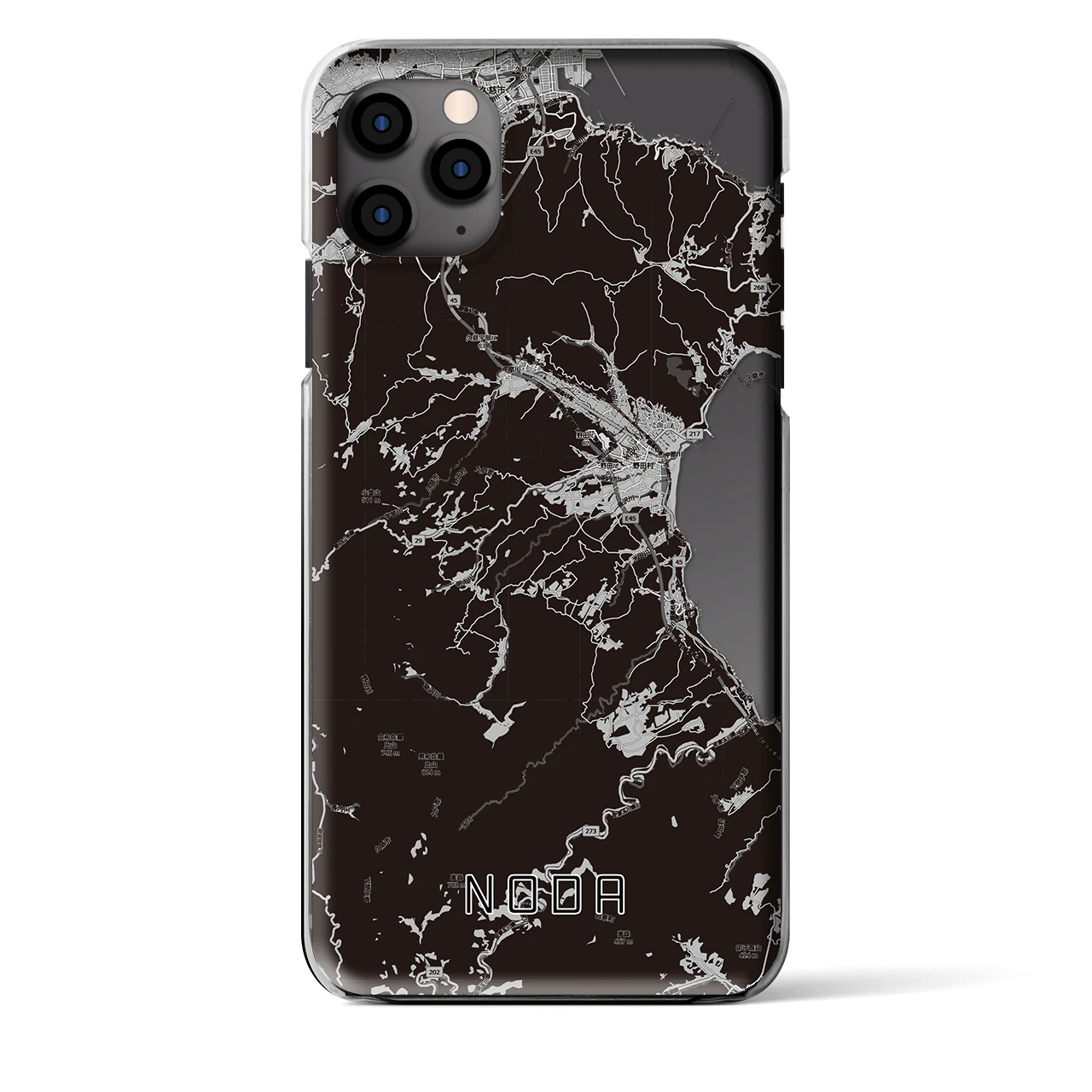 【野田（岩手県）】地図柄iPhoneケース（クリアタイプ）