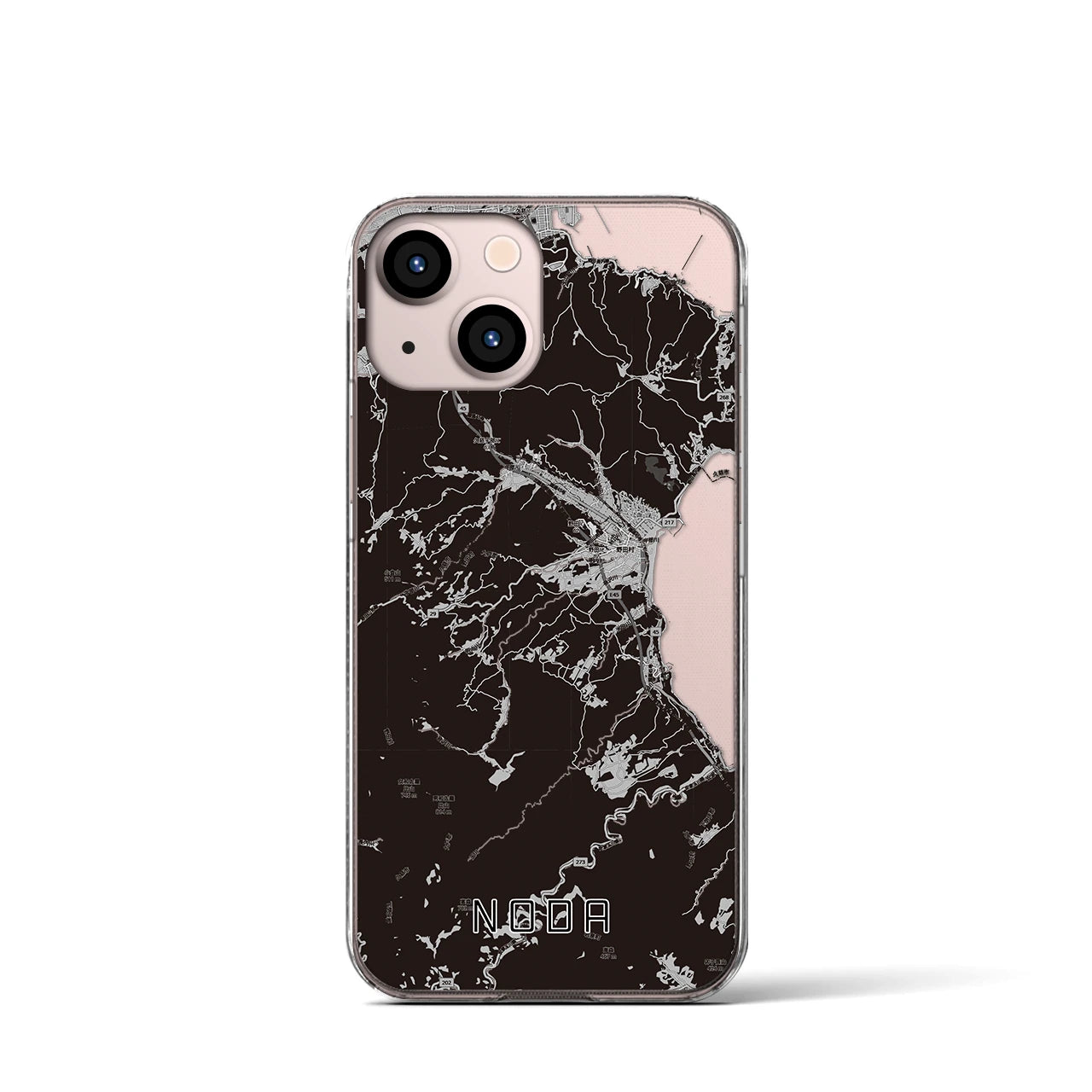 【野田（岩手県）】地図柄iPhoneケース（クリアタイプ）