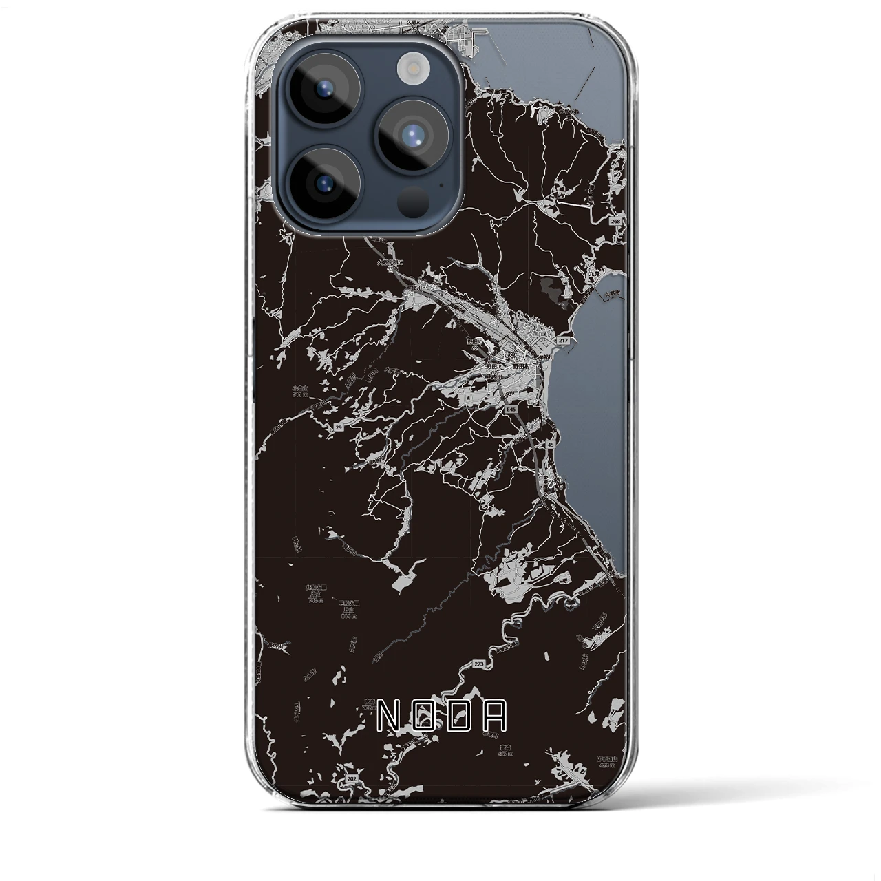 【野田（岩手県）】地図柄iPhoneケース（クリアタイプ）