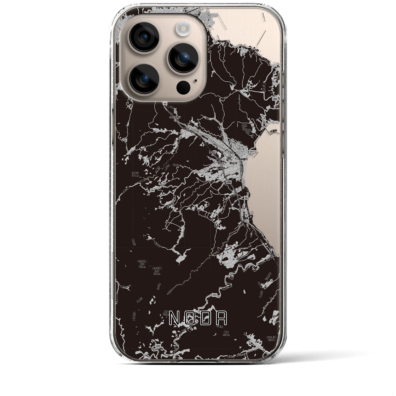 【野田（岩手県）】地図柄iPhoneケース（クリアタイプ）