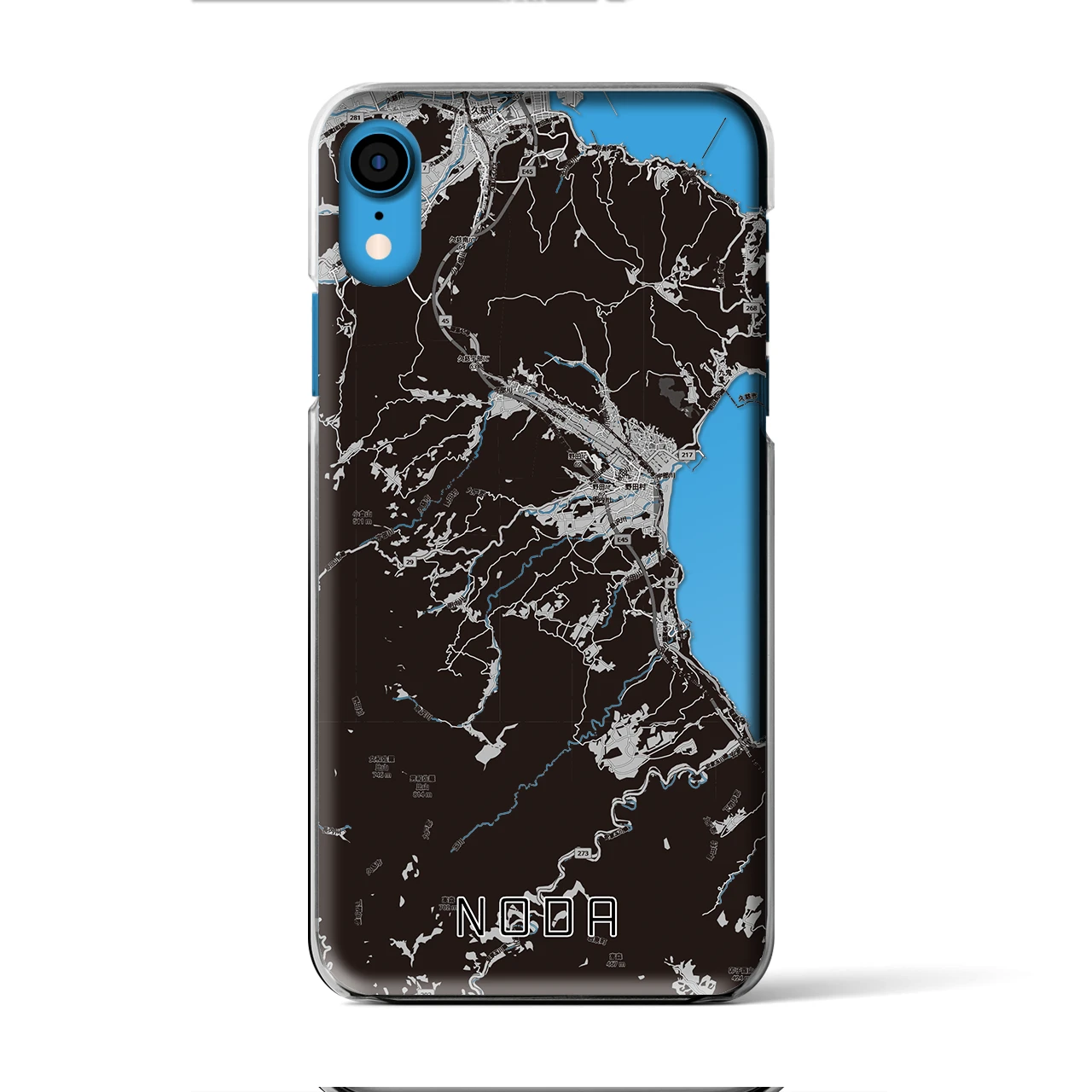 【野田（岩手県）】地図柄iPhoneケース（クリアタイプ）