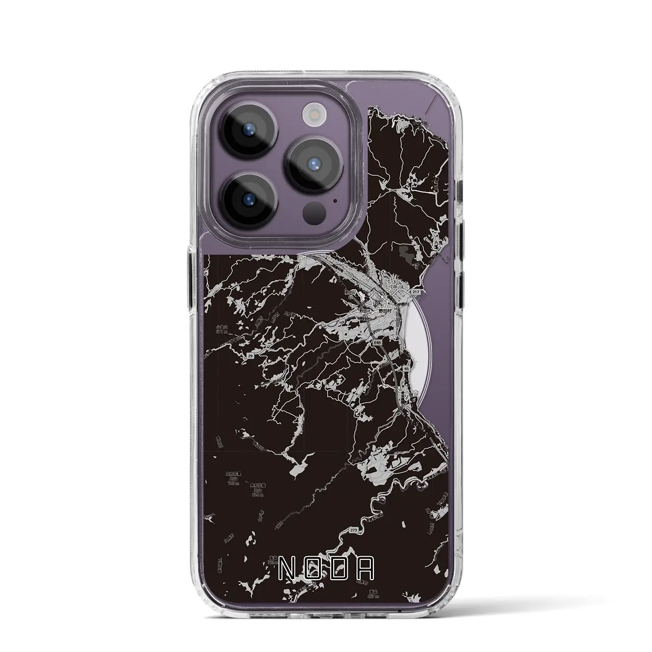 【野田（岩手県）】地図柄iPhoneケース（MagSafeタイプ）