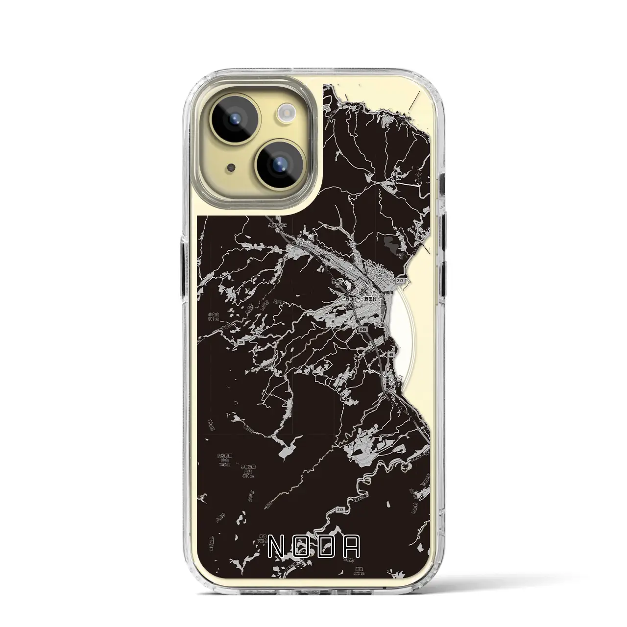 【野田（岩手県）】地図柄iPhoneケース（MagSafeタイプ）