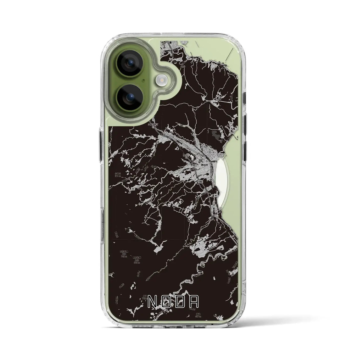 【野田（岩手県）】地図柄iPhoneケース（MagSafeタイプ）モノトーン・iPhone 17 Pro Max 用