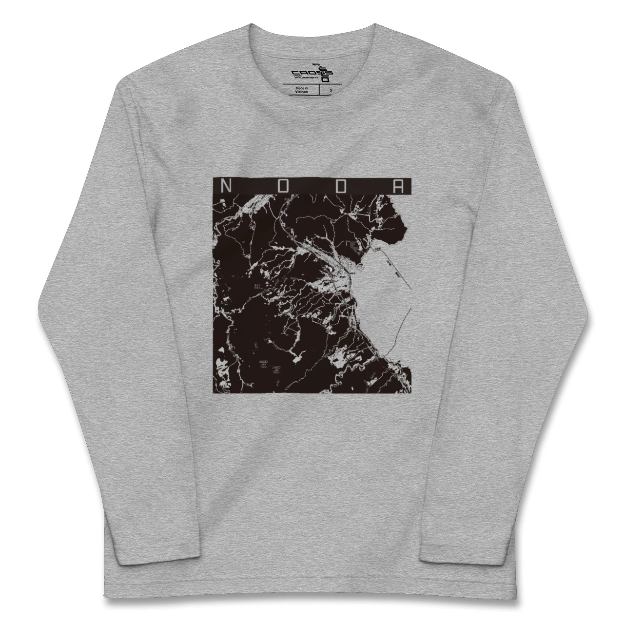 【野田（岩手県）】地図柄ロングスリーブTシャツ