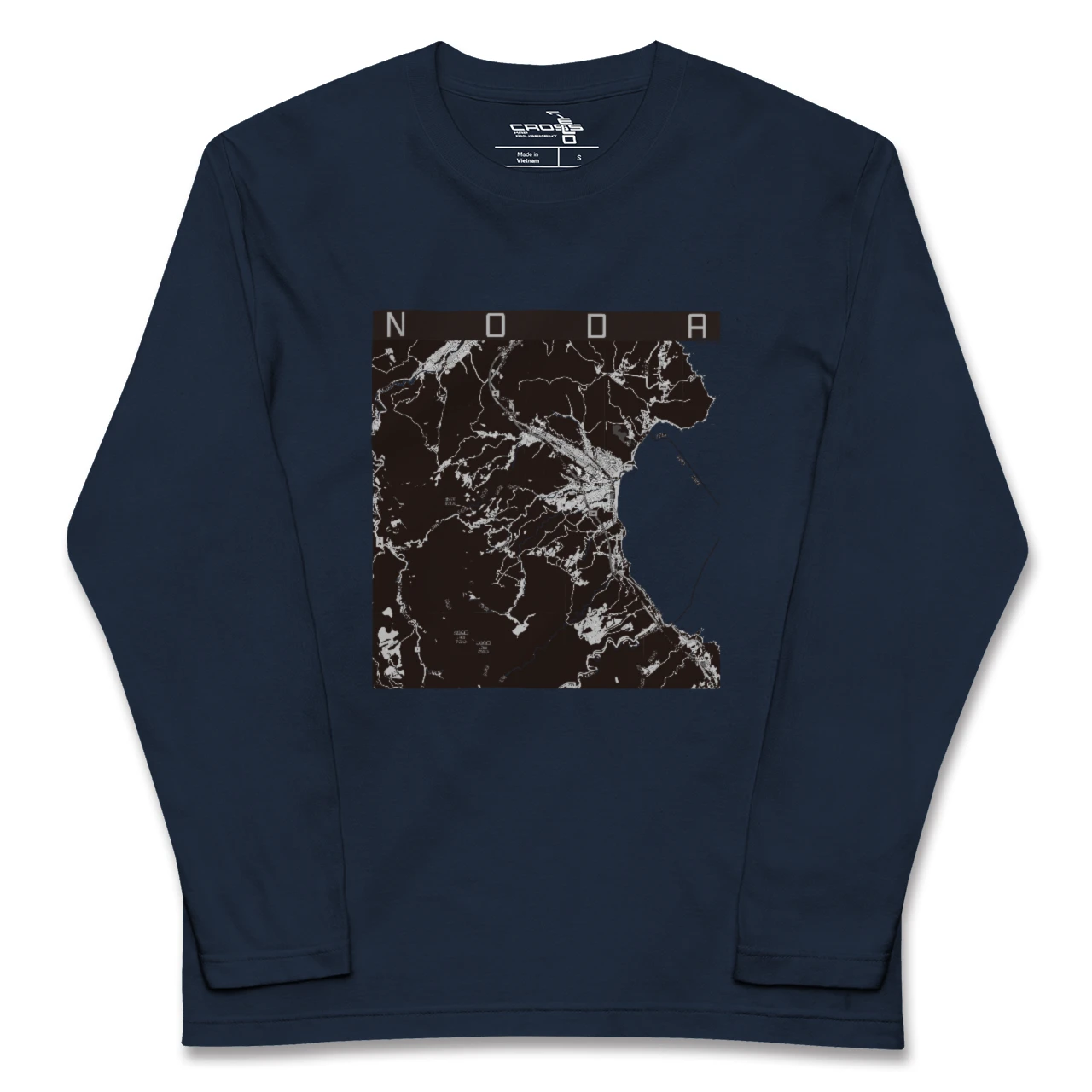 【野田（岩手県）】地図柄ロングスリーブTシャツ