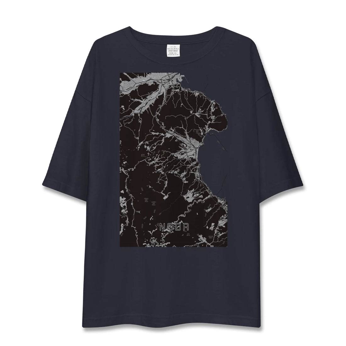 【野田（岩手県）】地図柄ビッグシルエットTシャツ