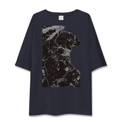 【野田（岩手県）】地図柄ビッグシルエットTシャツ